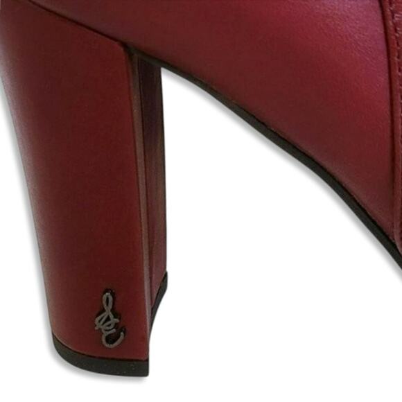 NWT Sam Edelman Women's Leather Raelle Block Heel Pointed Toe Bootie - Picture 6 of 8